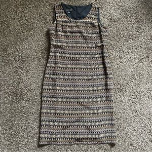 Spenser Jeremy  Women’s 100% silk Black Tribal sleeveless Zip dress Size 12